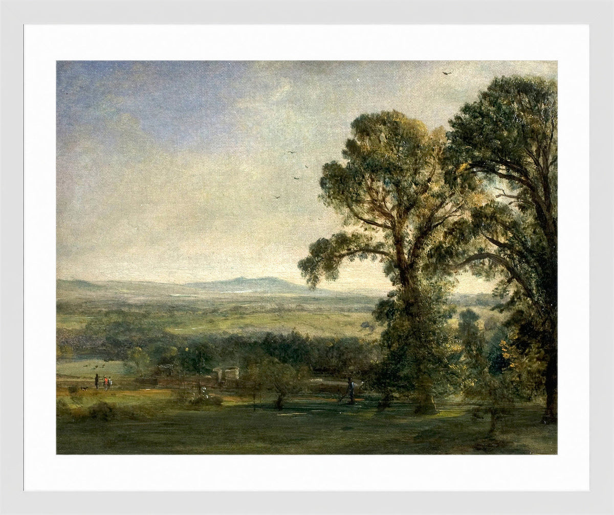 John Constable Print, Bardon Hill, Coleorton Hall (ca in a white frame