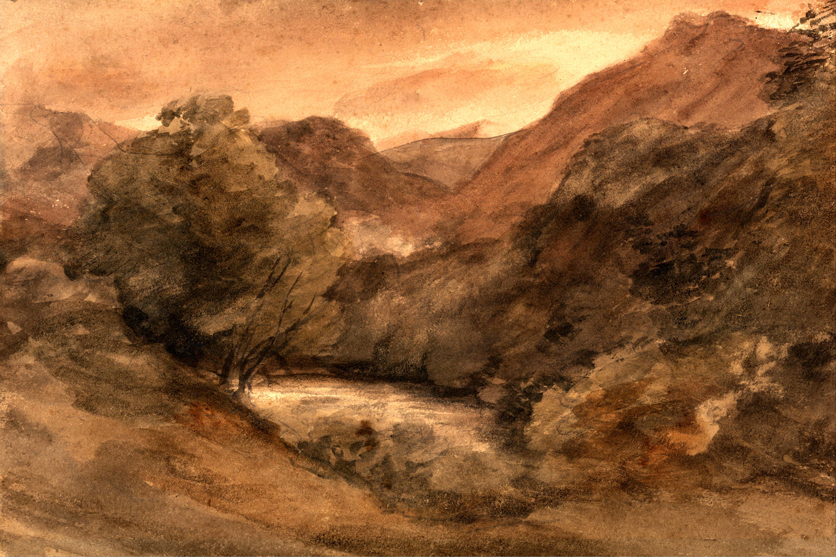 John Constable Print, Borrowdale- Evening after a Fine Day, 1 October 1806 as an unframed print