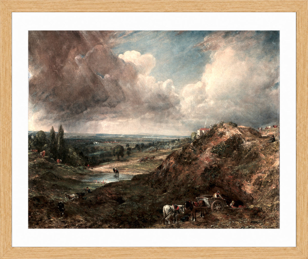 John Constable Print, Branch Hill Pond, Hampstead (1828) in an oak frame