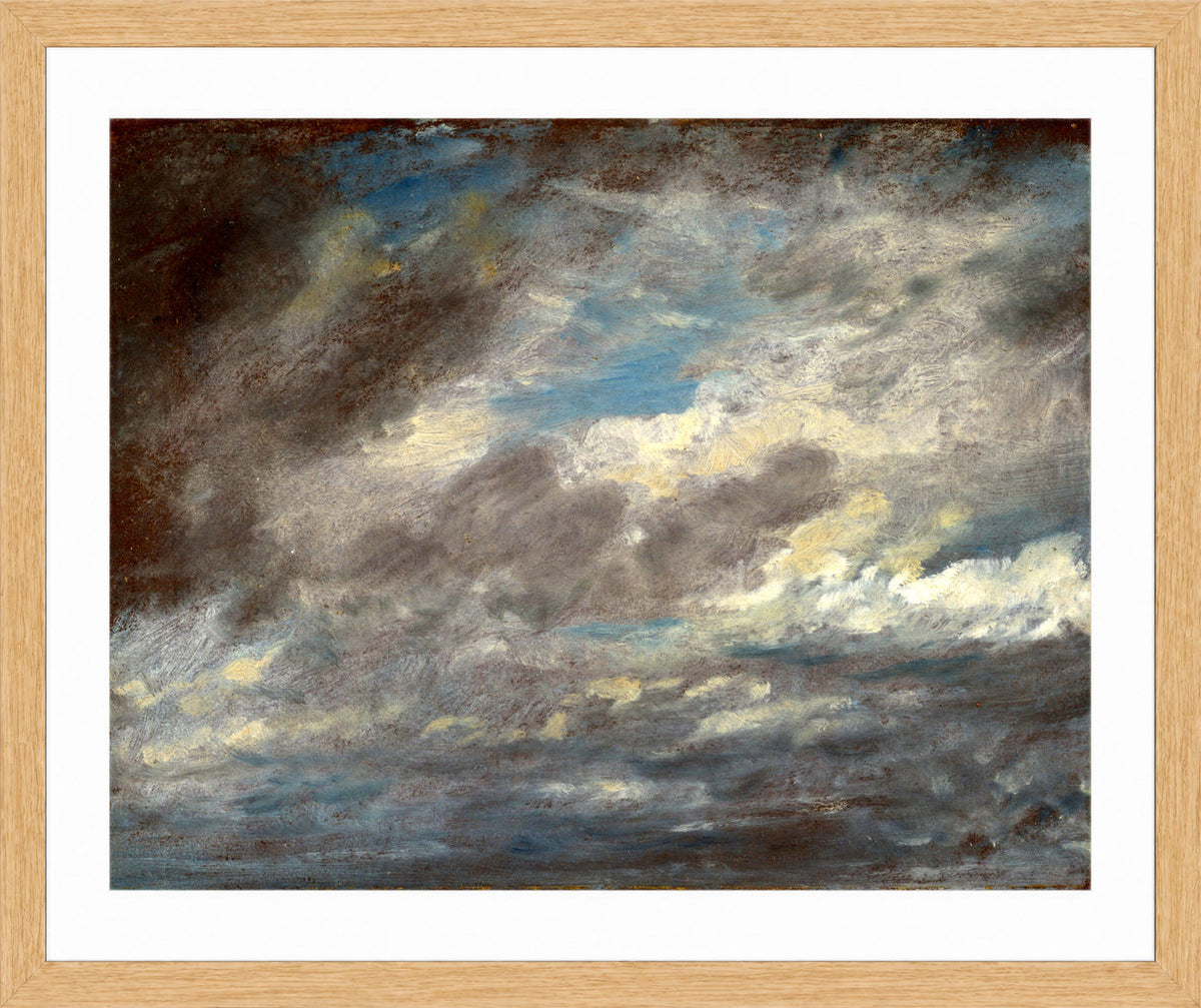John Constable Print, Cloud Study (ca in an oak frame