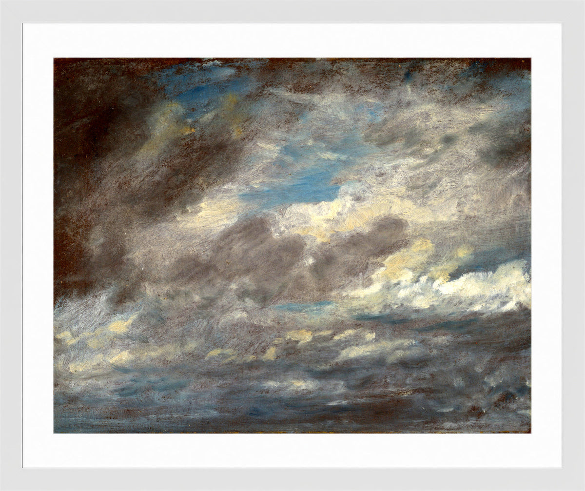 John Constable Print, Cloud Study (ca in a white frame