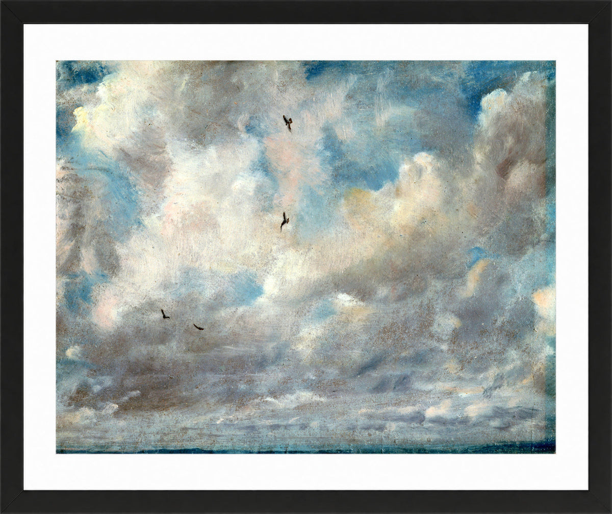 John Constable Print, Cloud Study (ca in a black frame