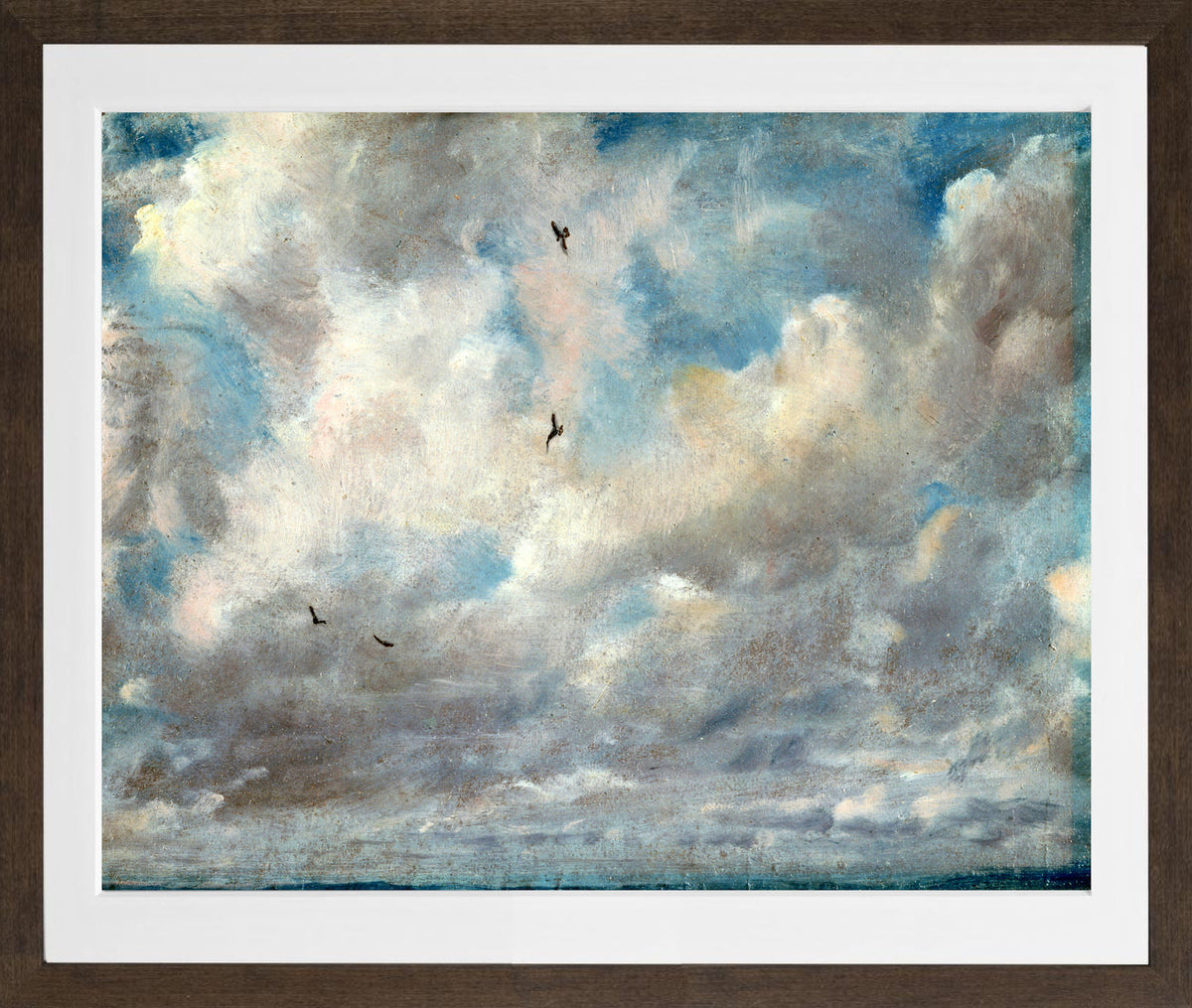 John Constable Print, Cloud Study (ca in a brown frame