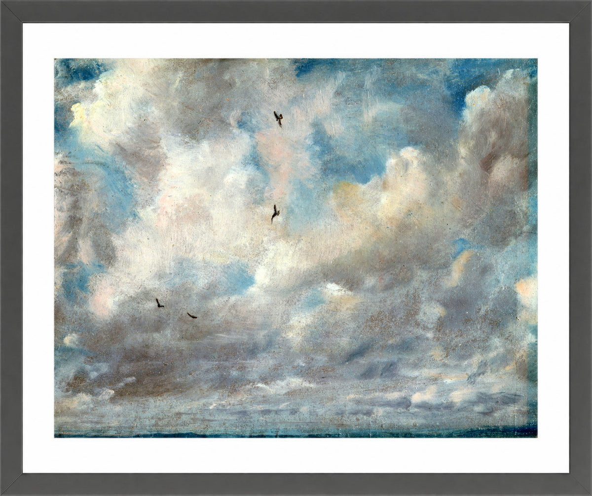 John Constable Print, Cloud Study (ca in a dark grey frame
