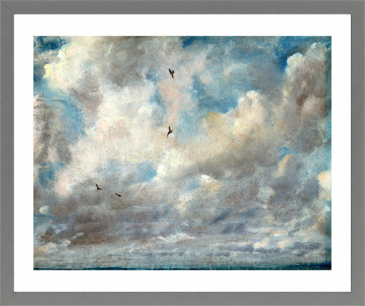 John Constable Print, Cloud Study (ca in a light grey frame