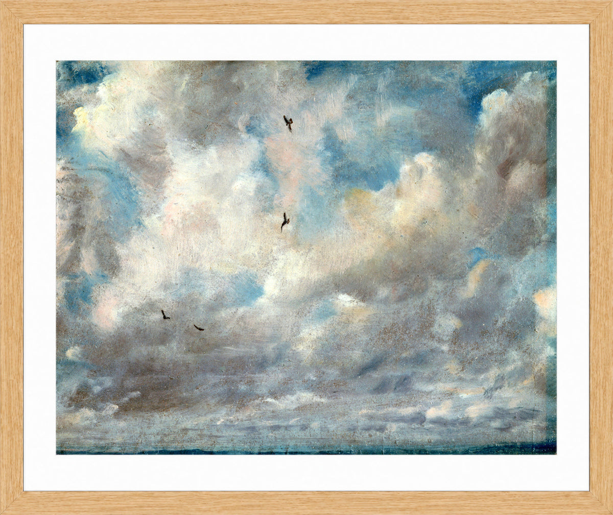 John Constable Print, Cloud Study (ca in an oak frame