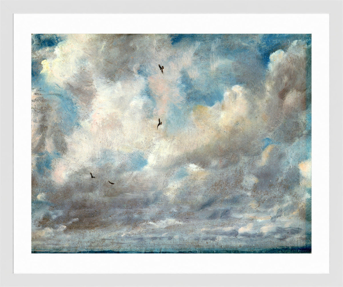 John Constable Print, Cloud Study (ca in a white frame