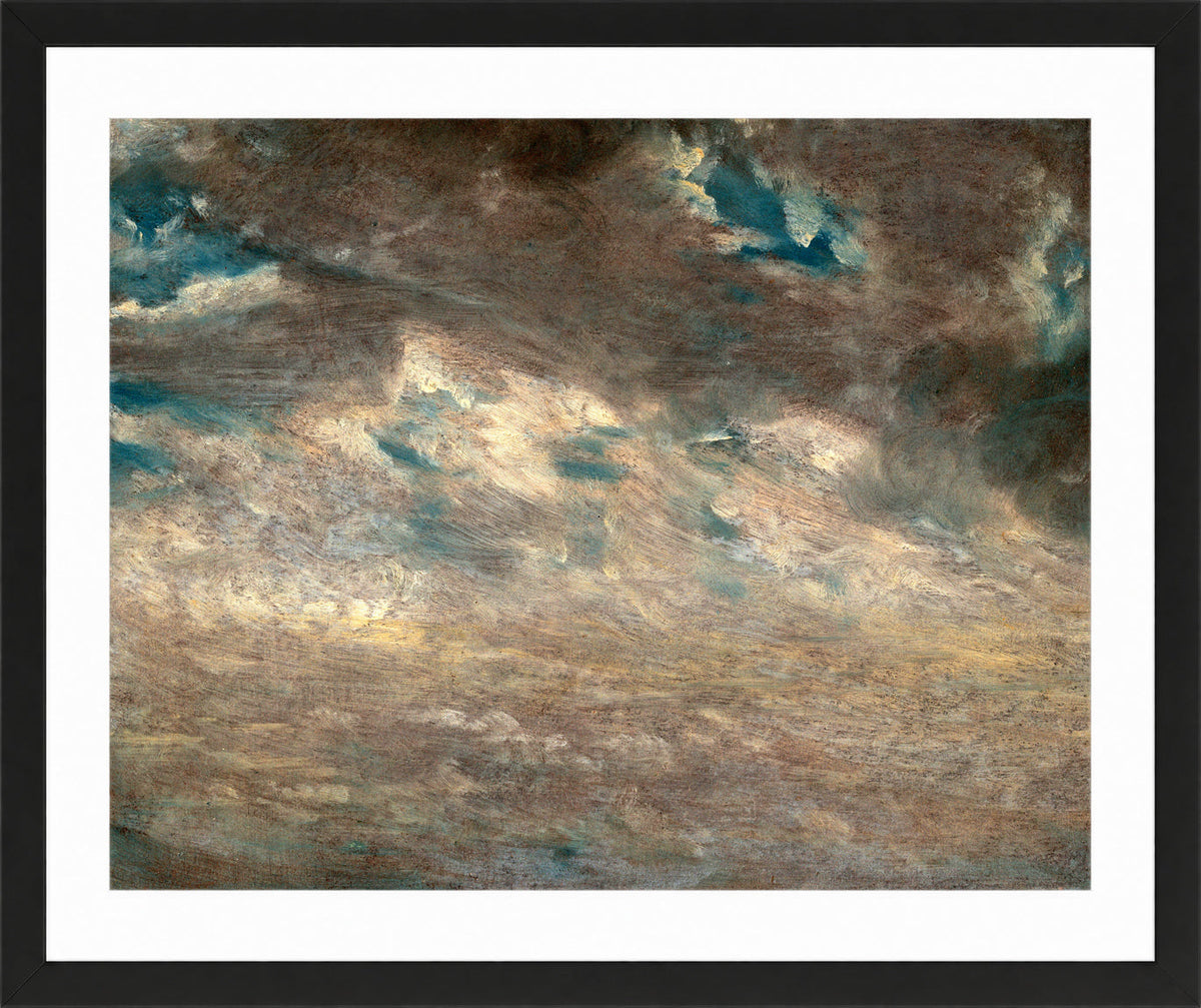 John Constable Print, Cloud Study (ca in a black frame