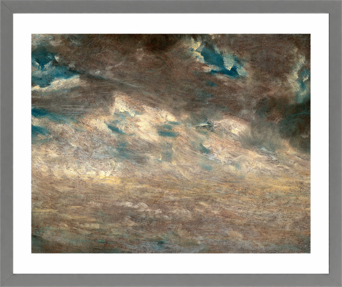 John Constable Print, Cloud Study (ca in a light grey frame