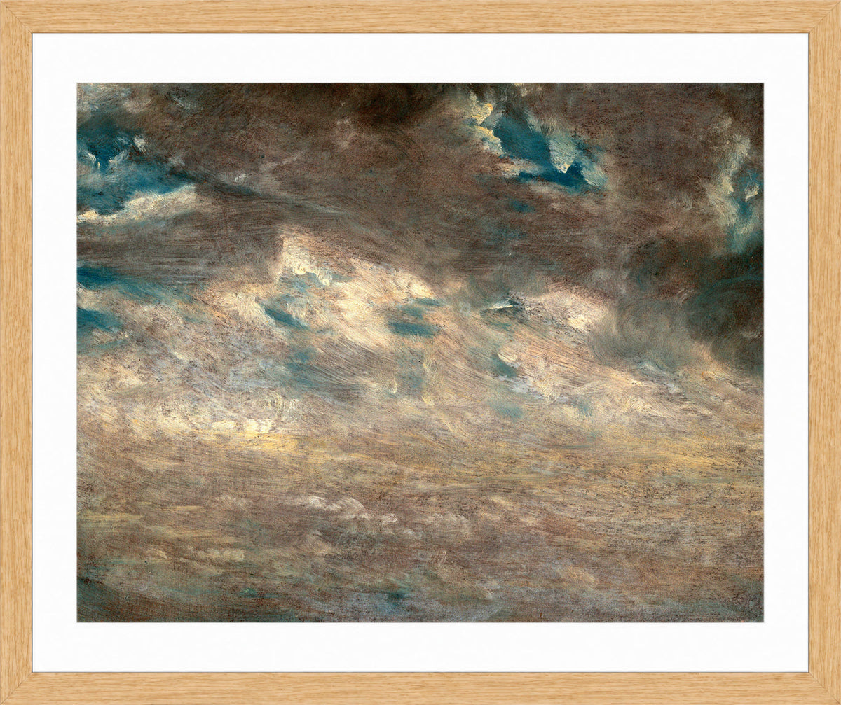 John Constable Print, Cloud Study (ca in an oak frame