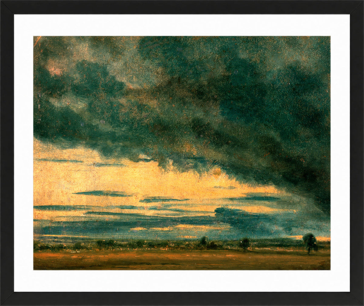 John Constable Print, Cloud Study (ca in a black frame