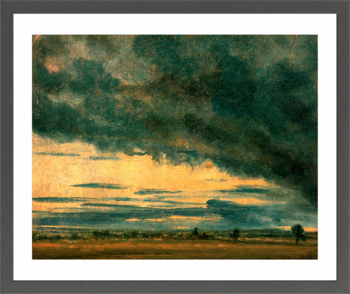 John Constable Print, Cloud Study (ca in a dark grey frame