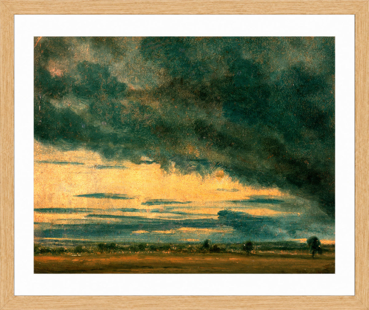 John Constable Print, Cloud Study (ca in an oak frame