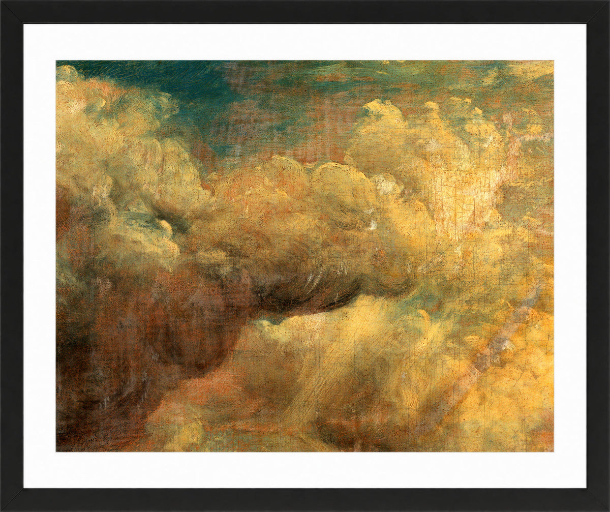John Constable Print, Cloud Study (ca in a black frame