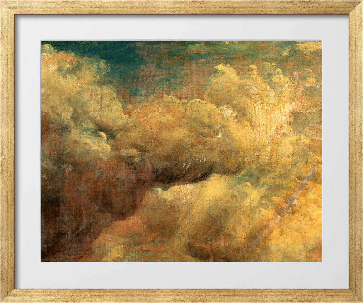 John Constable Print, Cloud Study (ca in a gold frame