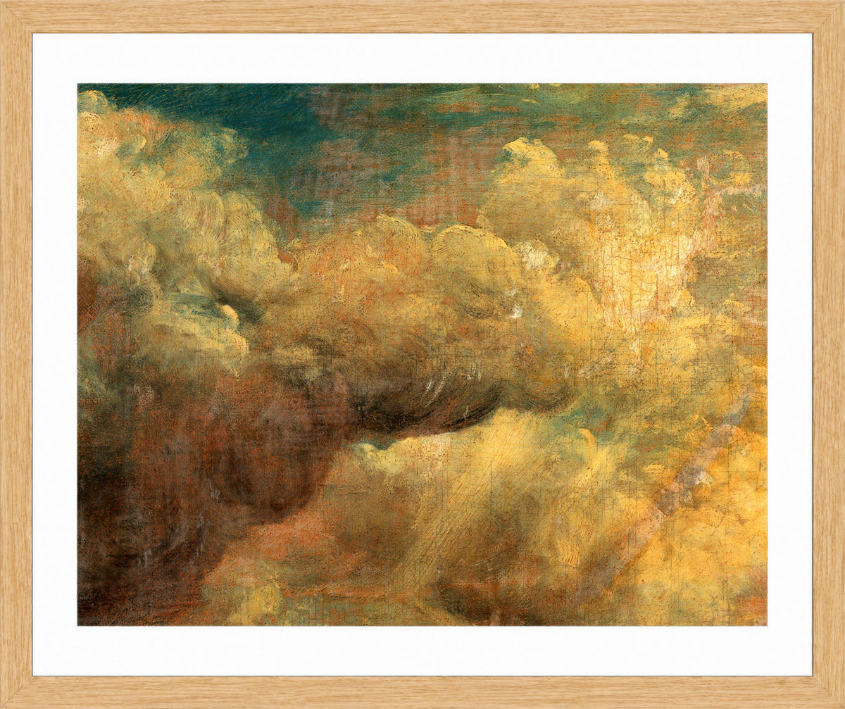 John Constable Print, Cloud Study (ca in an oak frame