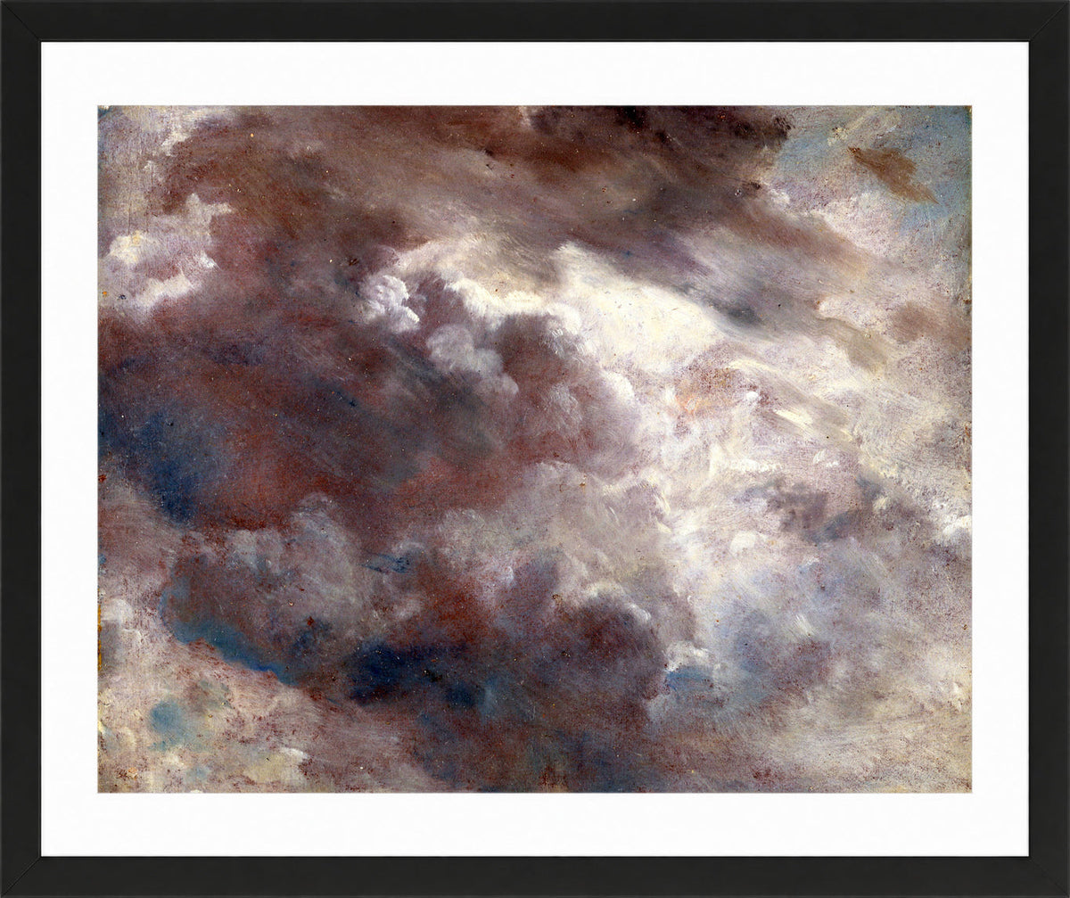 John Constable Print, Cloud Study (ca in a black frame