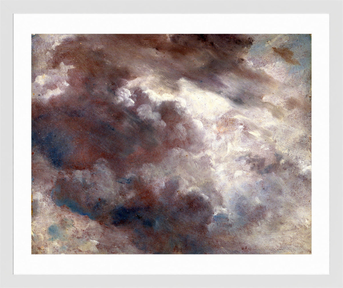 John Constable Print, Cloud Study (ca in a white frame