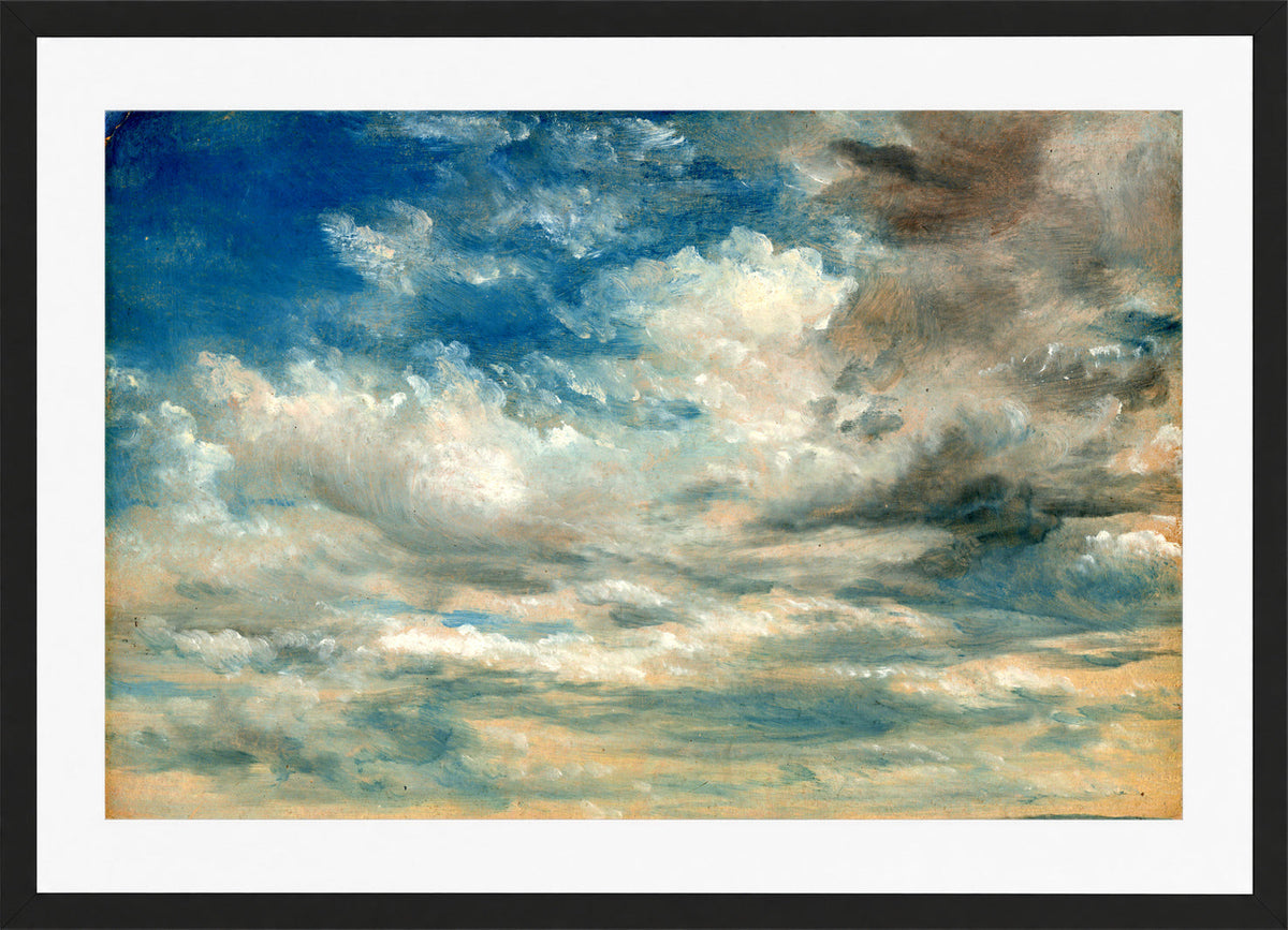 John Constable Print, Clouds in a black frame