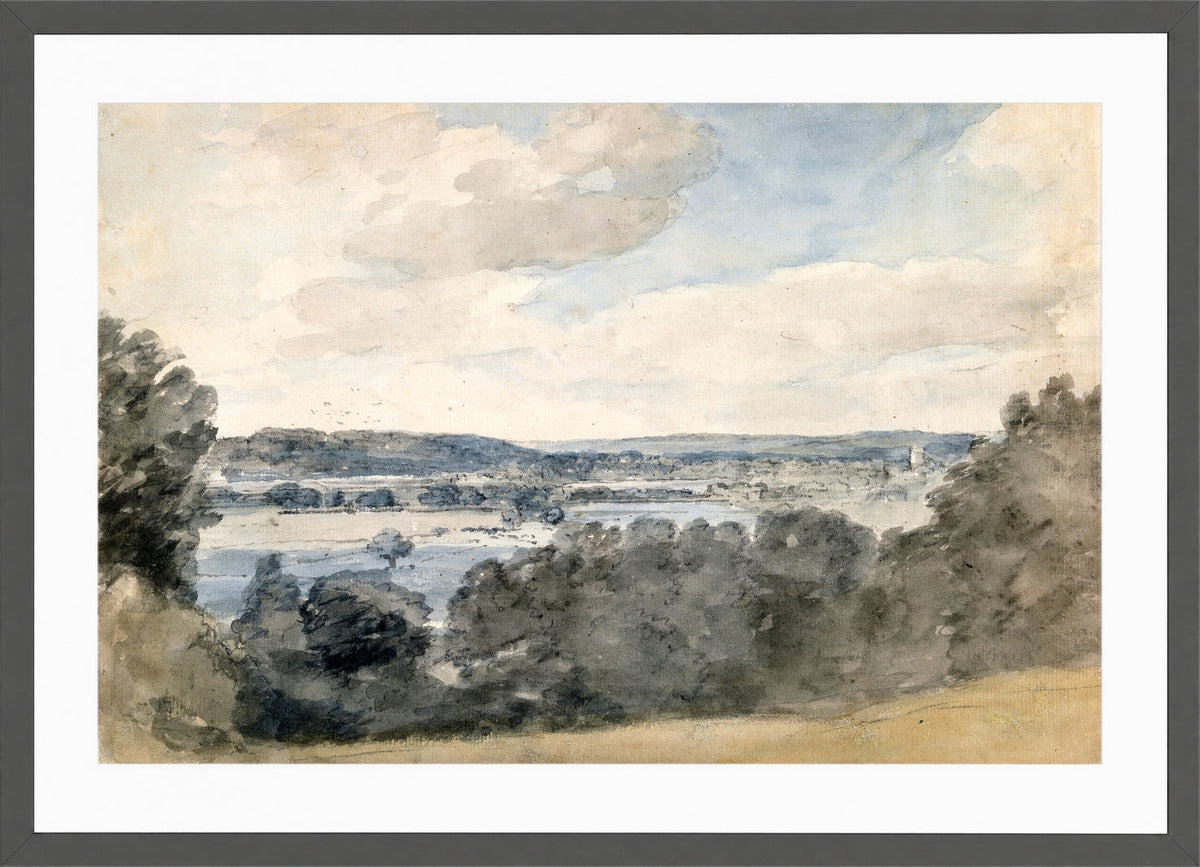 John Constable Print, Dedham Vale, Suffolk, from near East Bergholt (c in a dark grey frame