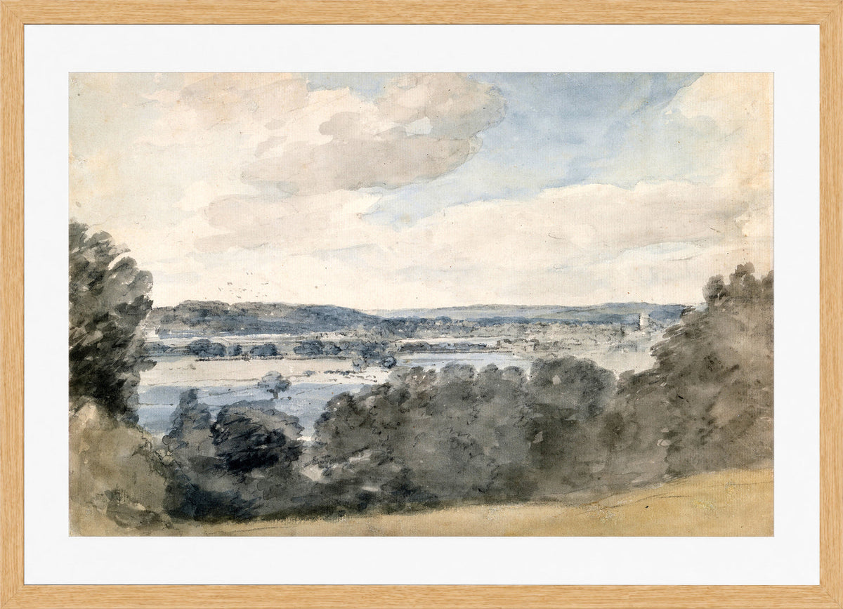 John Constable Print, Dedham Vale, Suffolk, from near East Bergholt (c in an oak frame