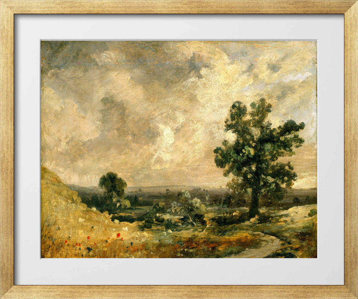 John Constable Print, English Landscape in a gold frame