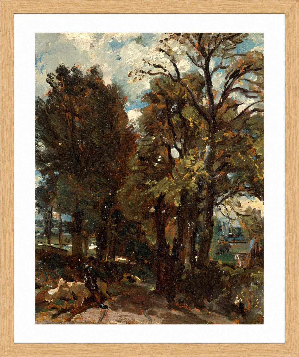 John Constable Print, Fen Lane, East Bergholt (ca in an oak frame