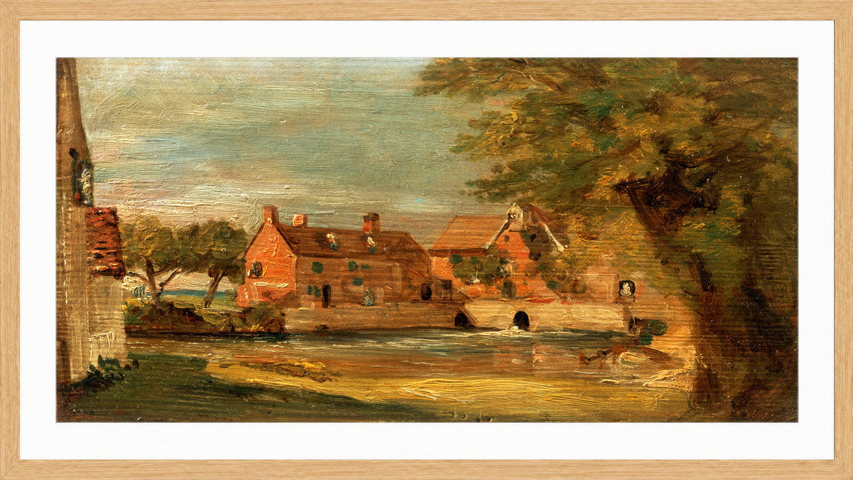 John Constable Print, Flatford Mill (1810-1811) in an oak frame