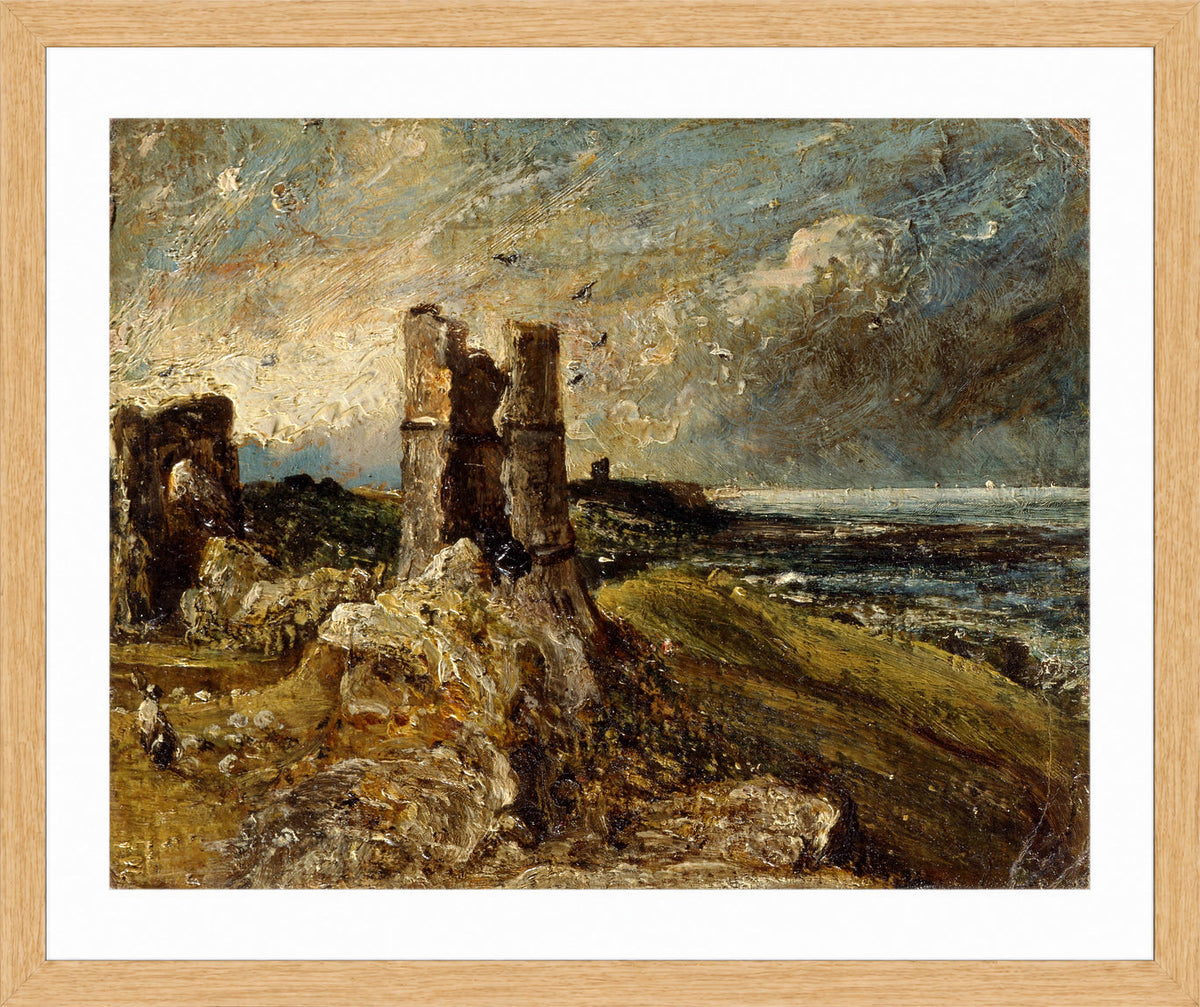 John Constable Print, Hadleigh Castle (1828-1829) in an oak frame