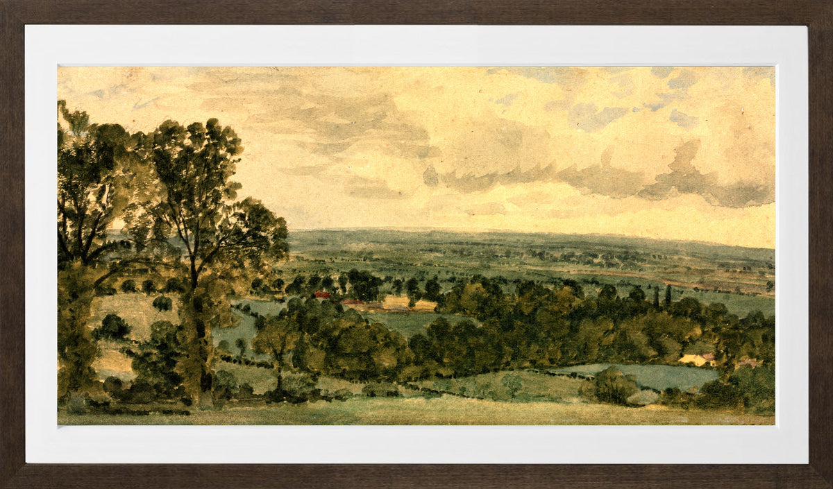 John Constable Print, Landscape (c in a brown frame