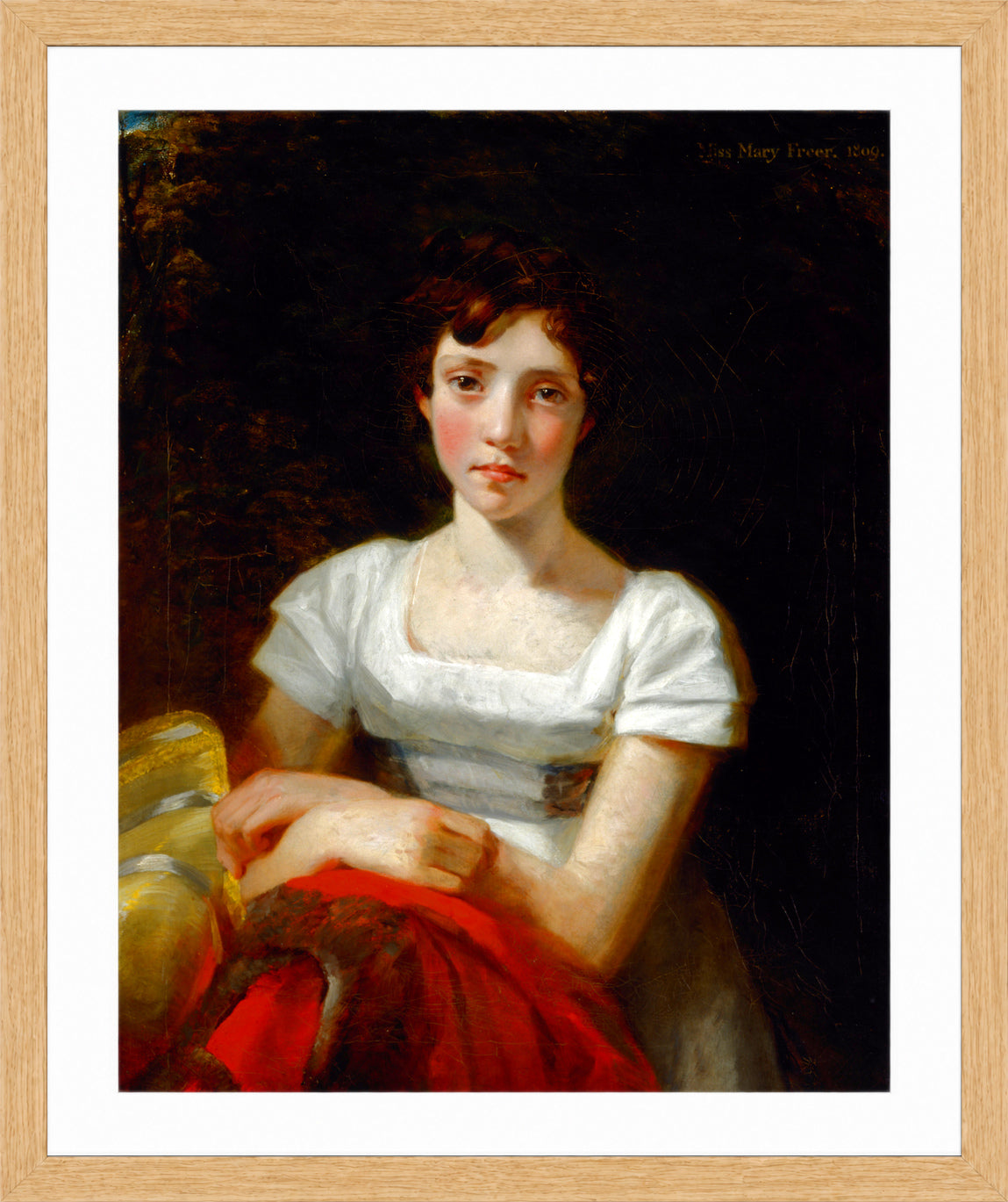 John Constable Print, Mary Freer (1809) in an oak frame