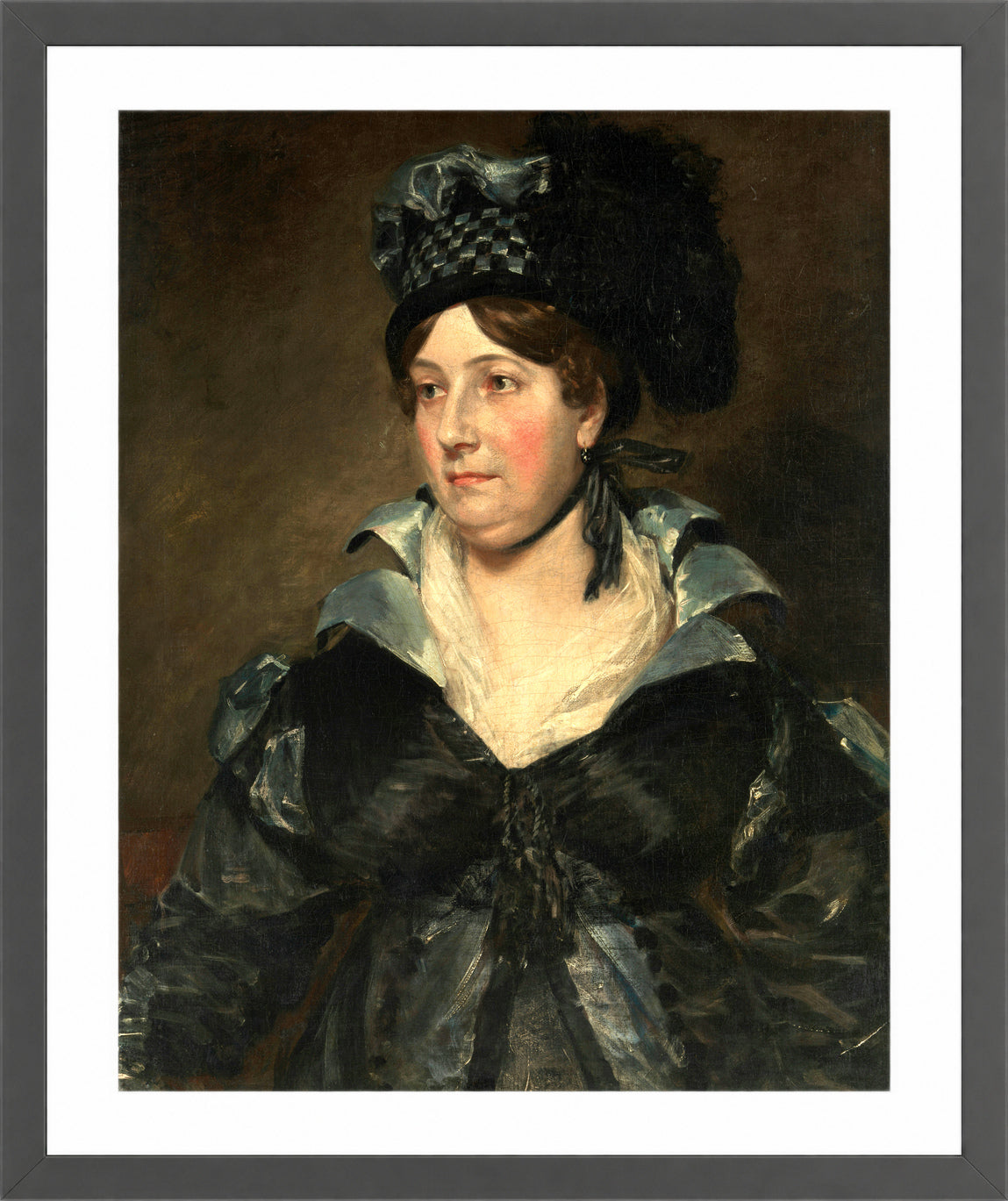 John Constable Print, Mrs. James Pulham Sr. (Frances Amys, ca in a dark grey frame