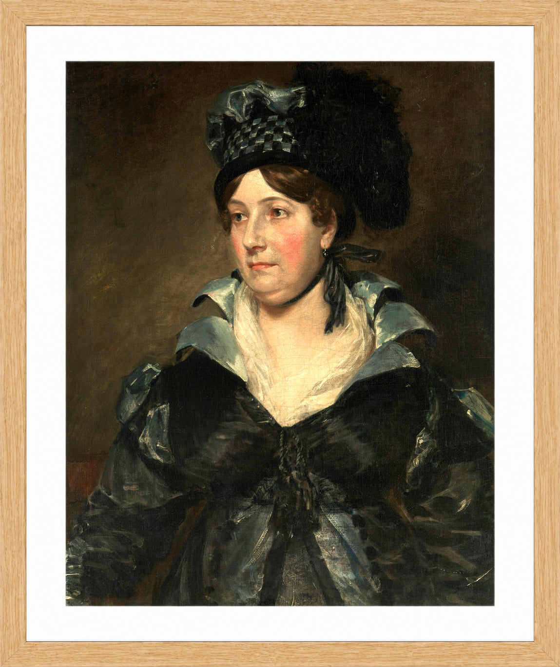John Constable Print, Mrs. James Pulham Sr. (Frances Amys, ca in an oak frame