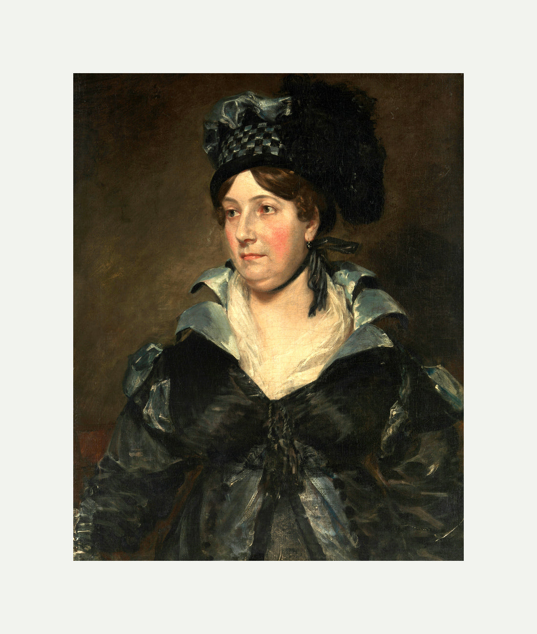 John Constable Print, Mrs. James Pulham Sr. (Frances Amys, ca with an off-white border for rolled canvas