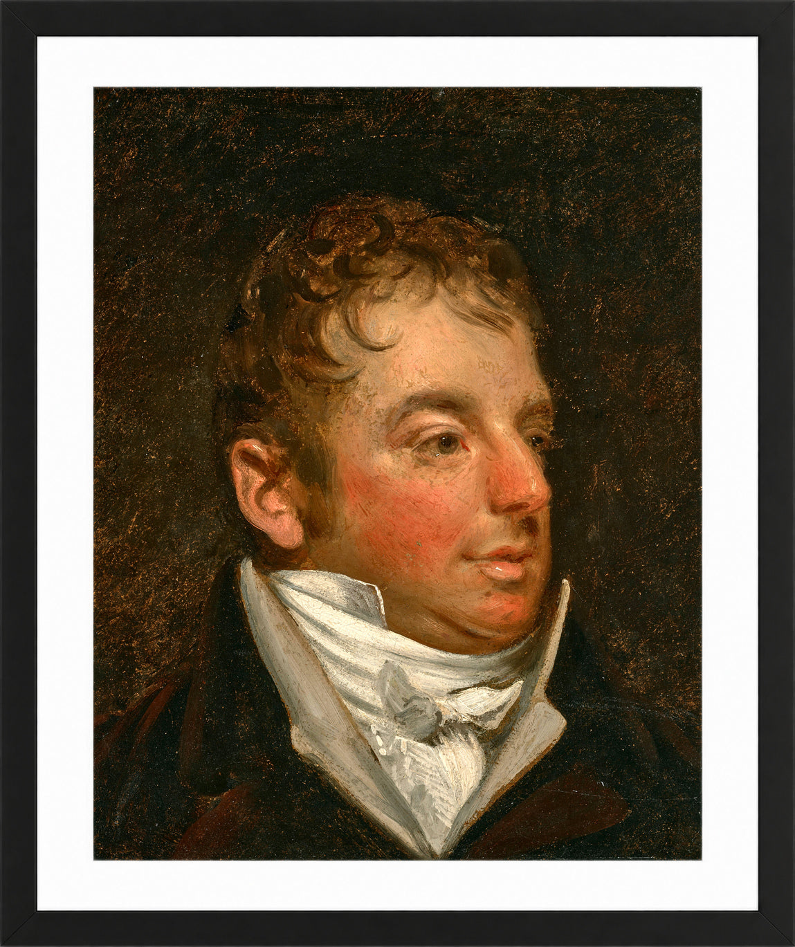 John Constable Print, Portrait of William Travis (c in a black frame