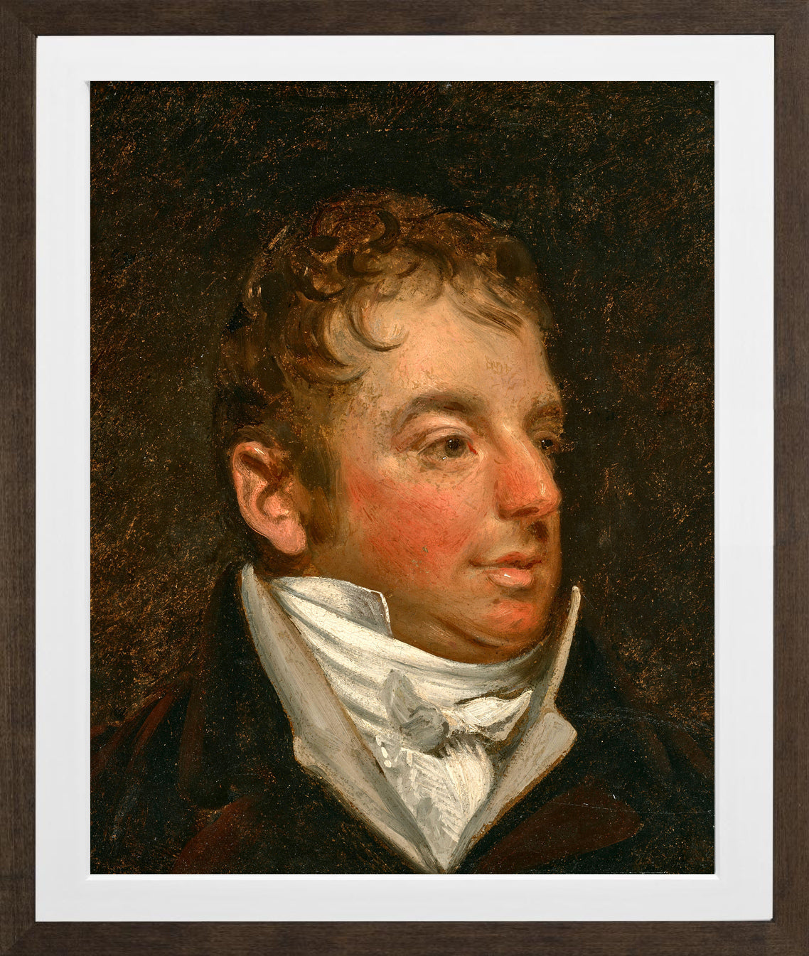 John Constable Print, Portrait of William Travis (c in a brown frame