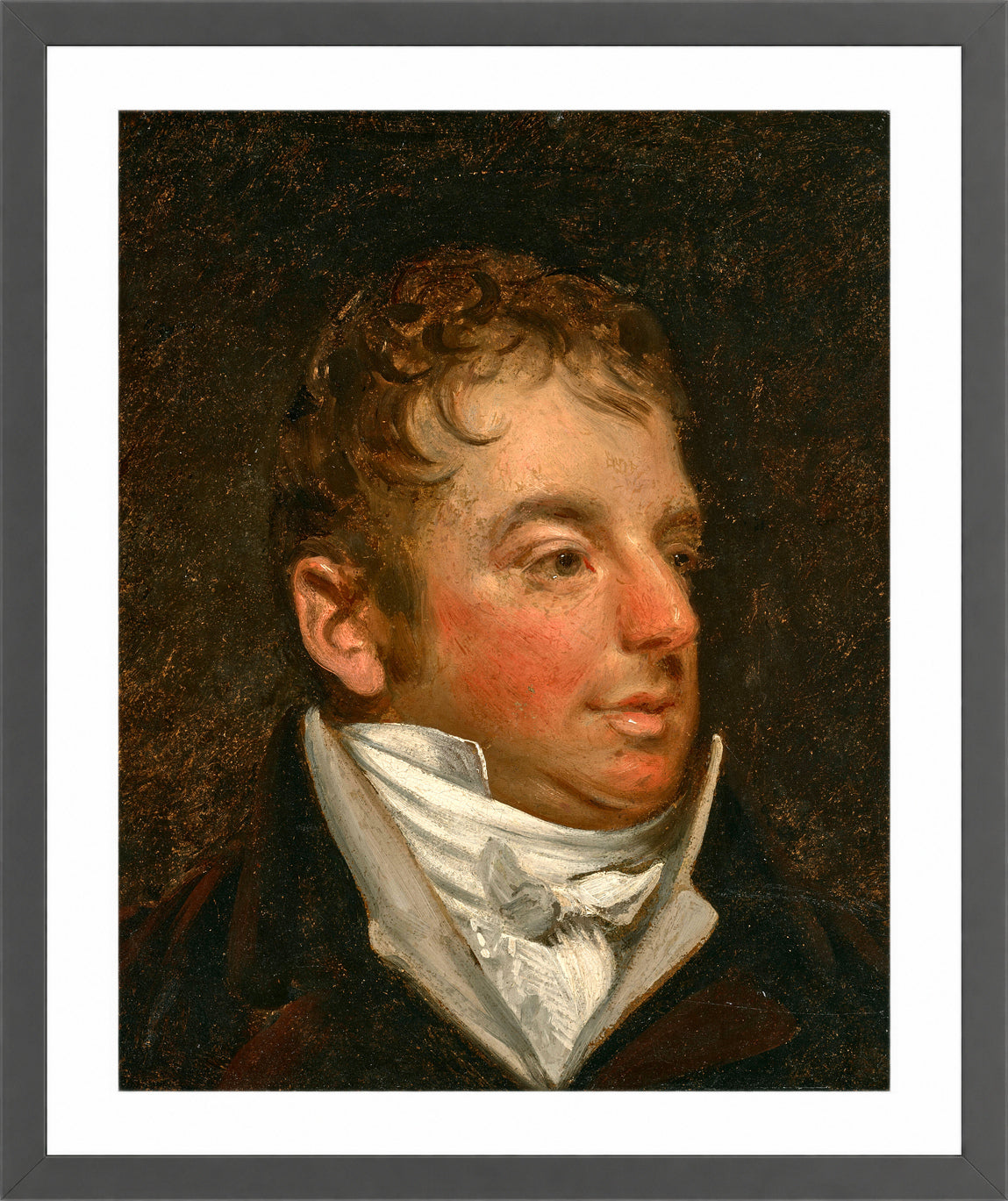 John Constable Print, Portrait of William Travis (c in a dark grey frame
