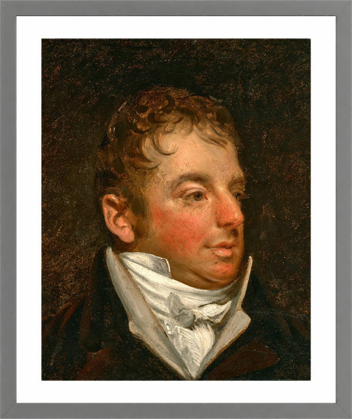 John Constable Print, Portrait of William Travis (c in a light grey frame