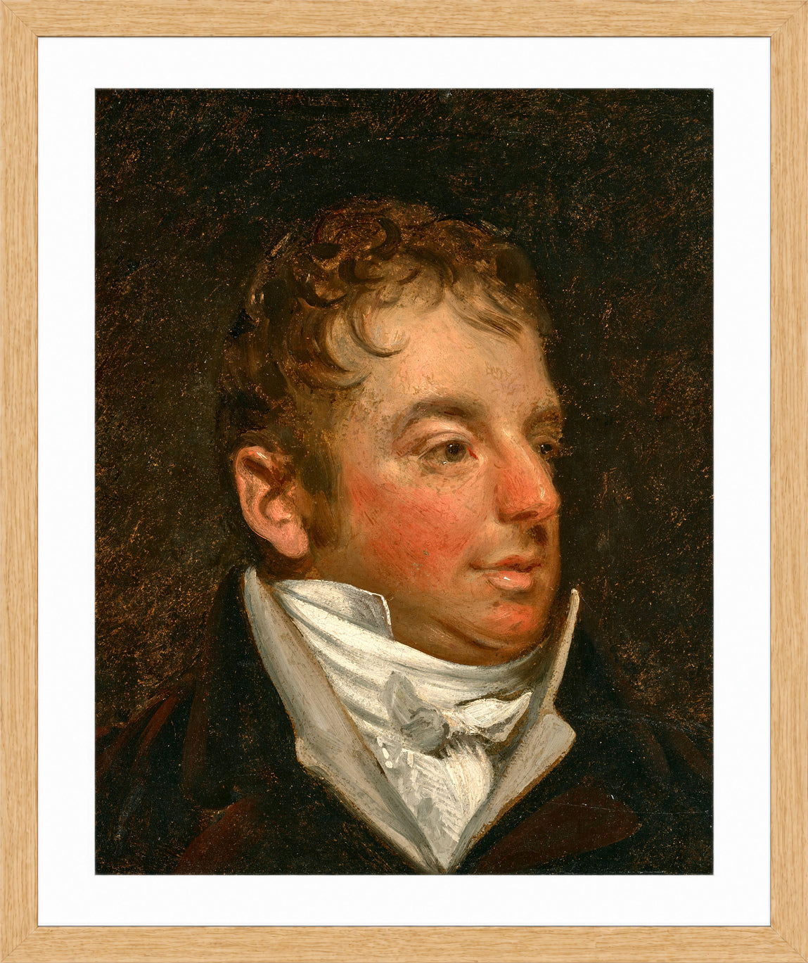 John Constable Print, Portrait of William Travis (c in an oak frame