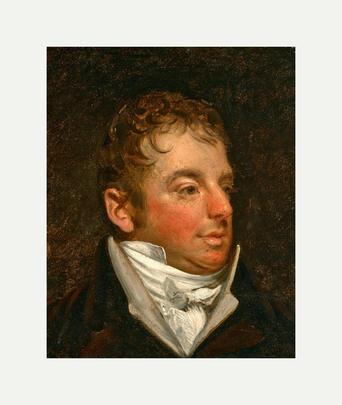John Constable Print, Portrait of William Travis (c with an off-white border for rolled canvas