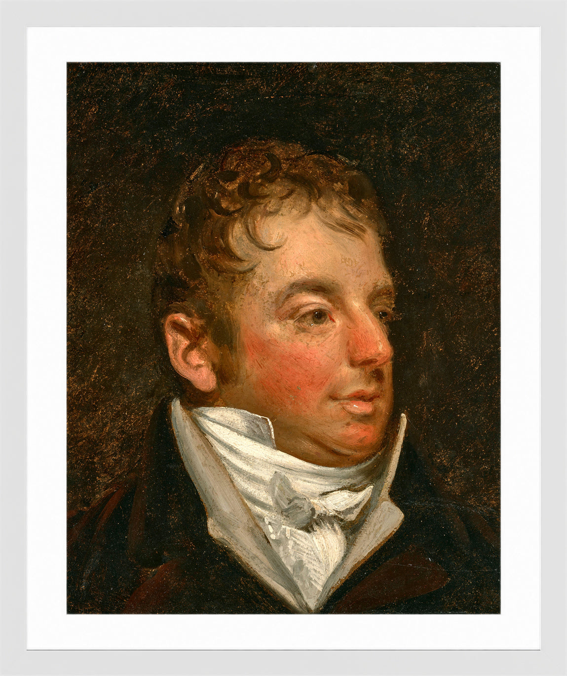 John Constable Print, Portrait of William Travis (c in a white frame