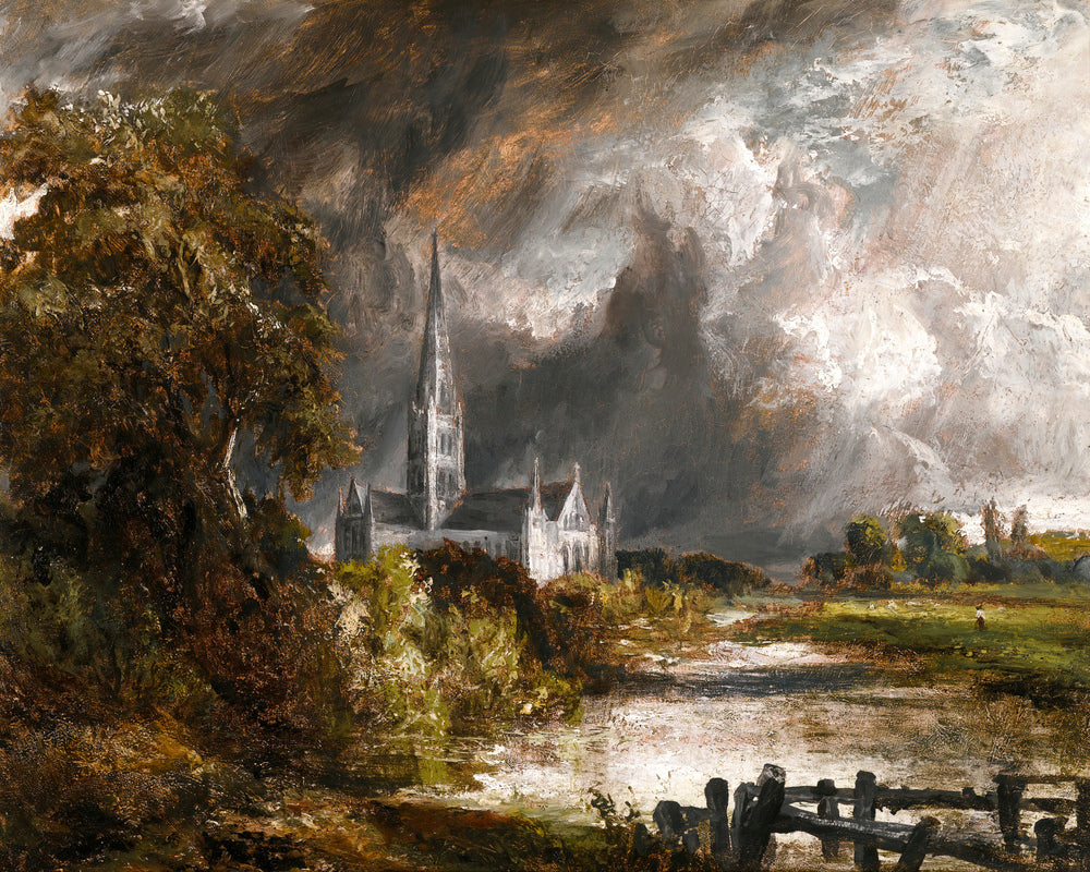 John Constable Print, Salisbury Cathedral From The Meadows as an unframed print