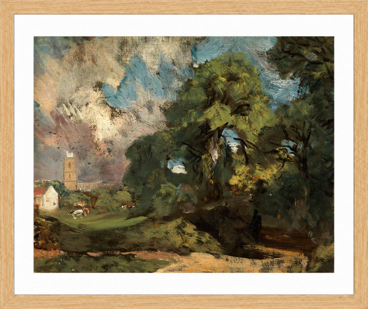 John Constable Print, Stoke-by-Nayland (ca in an oak frame