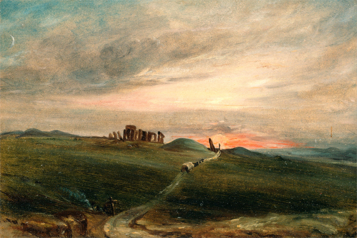 John Constable Print, Stonehenge at Sunset as an unframed print