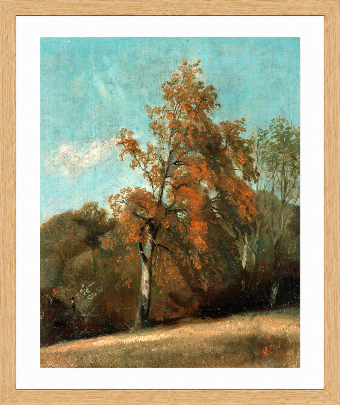 John Constable Print, Study of an Ash Tree (1801-1803) in an oak frame