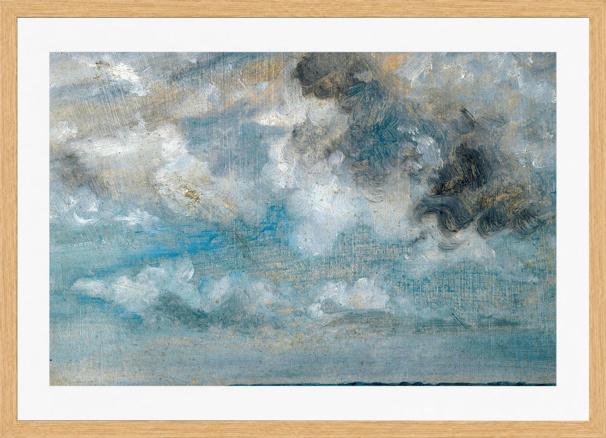 John Constable Print, Study Of Clouds in an oak frame