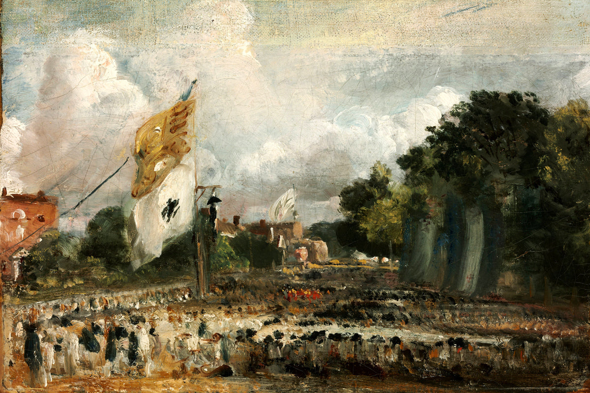 John Constable Print, The Celebration in East Bergholt of the Peace of 1814 Concluded in Paris between France and the Allied Powers as an unframed print