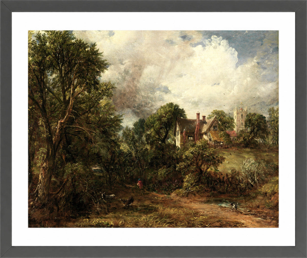 John Constable Print, The Glebe Farm (1827) in a dark grey frame