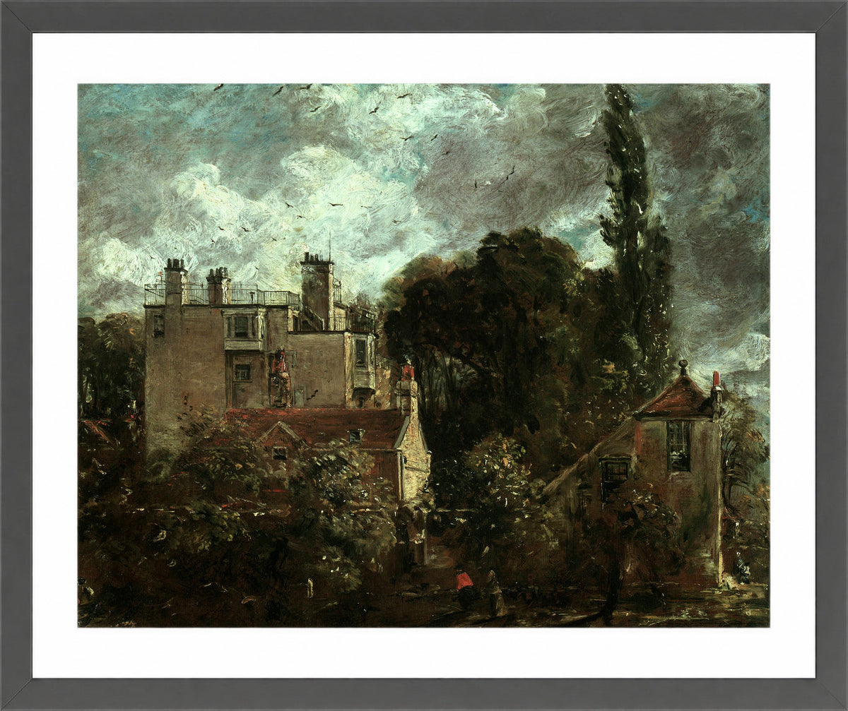John Constable Print, The Grove, or the Admiral’s House in Hampstead (between 1821 and 1822) in a dark grey frame