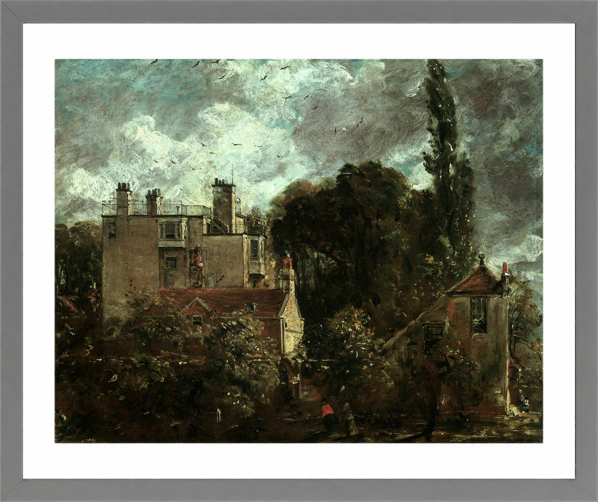John Constable Print, The Grove, or the Admiral’s House in Hampstead (between 1821 and 1822) in a light grey frame